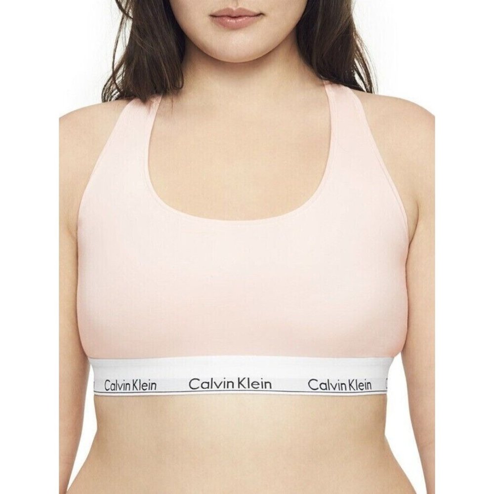 Calvin Klein Women's Plus Size 2X Modern Cotton Racerback Bralette, MLT6763AFA